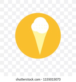 Ice cream vector icon isolated on transparent background, Ice cream logo concept