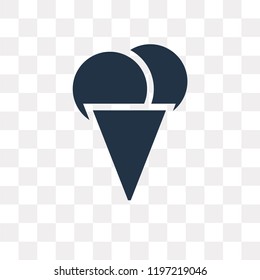 Ice cream vector icon isolated on transparent background, Ice cream transparency concept can be used web and mobile