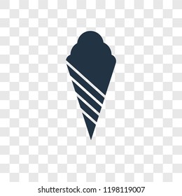 Ice cream vector icon isolated on transparent background, Ice cream transparency logo concept