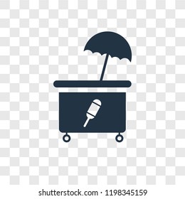 Ice cream vector icon isolated on transparent background, Ice cream transparency logo concept