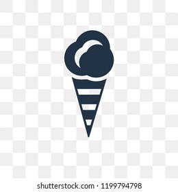 Ice cream vector icon isolated on transparent background, Ice cream transparency concept can be used web and mobile