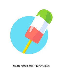 Ice cream vector icon isolated on white background. Simple flat stile. 10 EPS illustration.