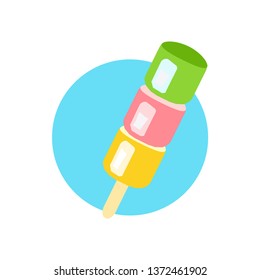 Ice cream vector icon isolated on white background. Simple flat stile. 10 EPS illustration.