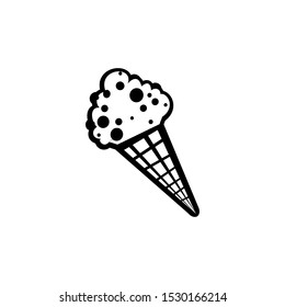 ice cream vector icon isolated on a white background
