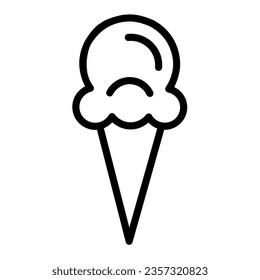 Ice cream vector icon isolated on white background. 