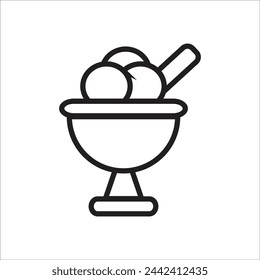 ice cream vector icon line template