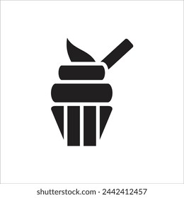 ice cream vector icon line template