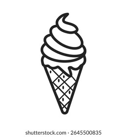 ice cream vector icon line 