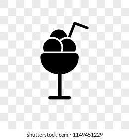 Ice cream vector icon on transparent background, Ice cream icon