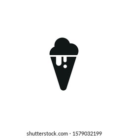 ice cream vector icon on white background