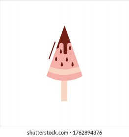Ice cream vector icon on white background.