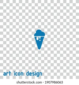 ice cream vector icon on an abstract background