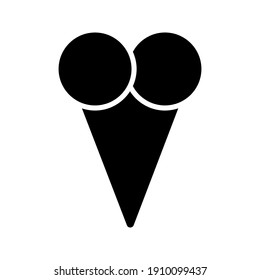 ice cream vector icon on white background color editable