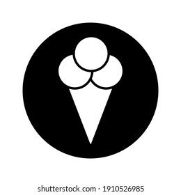 ice cream vector icon on white background color editable