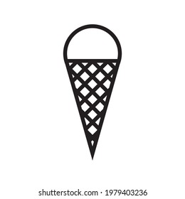 Ice cream vector icon on white background