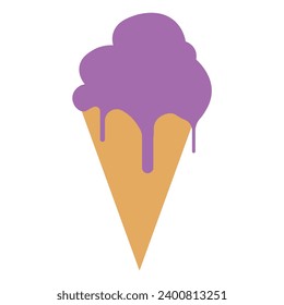 Ice cream vector icon on white background