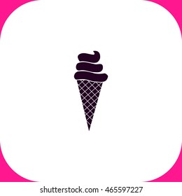 Ice cream vector icon on white background.