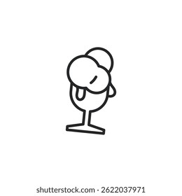 ice cream vector icon, ice cream outline icon