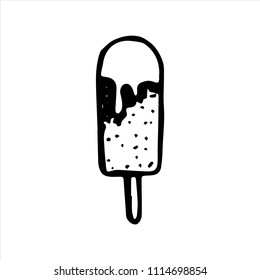 ice cream vector icon sketch. isolated on white background