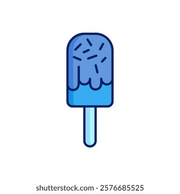 Ice cream vector icon, ice cream stick symbol flat design.