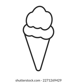 Ice cream vector icon. Stylish ice cream outline icon. Baby food concept.