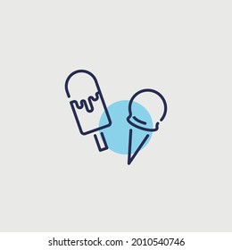 ice cream vector icon sweet dessert