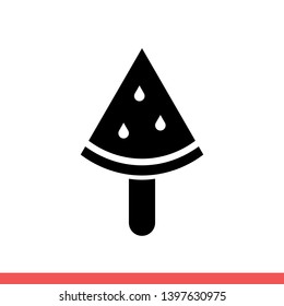 Ice cream vector icon, tasty symbol. Simple, flat design for web or mobile app
