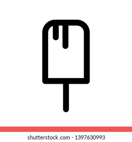 Ice cream vector icon, tasty symbol. Simple, flat design for web or mobile app