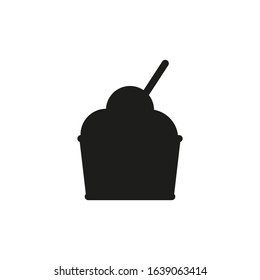 ice cream vector icon with three balls
