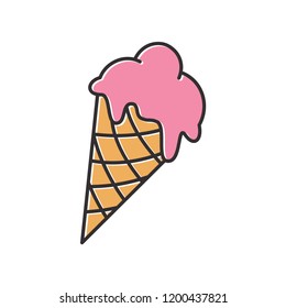 ice cream vector icon in trendy flat design