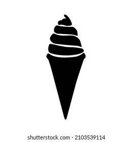 Ice Cream Vector Icon. Ice cream icon in trendy flat style. Ice cream icon image, Ice cream icon illustration isolated on white background	