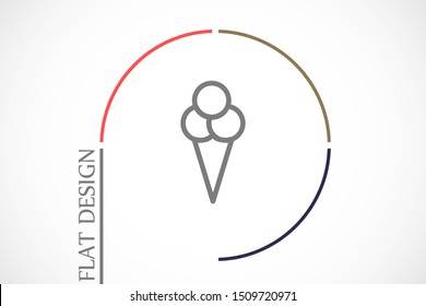 Ice Cream vector icon.Ice Cream for the use Ice icon Cream for sale icon. Ice Cream melting icon. flat design