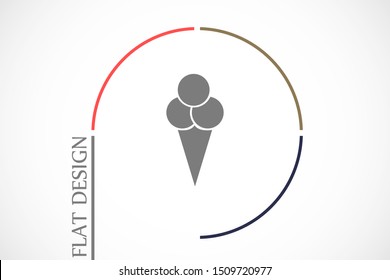 Ice Cream vector icon.Ice Cream for the use Ice icon Cream for sale icon. Ice Cream melting icon. flat design