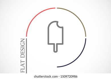Ice cream vector icon. Ice cream for the use of icon. Ice cream for sale icon. Ice cream melting icons. 10 eps flat icon design.м