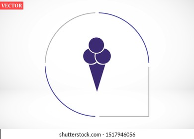 Ice Cream vector icon.Ice Cream for the use Ice icon Cream for sale icon. Ice Cream melting icon. flat design