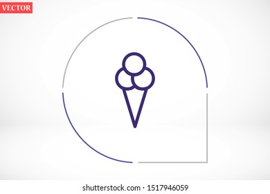 Ice Cream vector icon.Ice Cream for the use Ice icon Cream for sale icon. Ice Cream melting icon. flat design