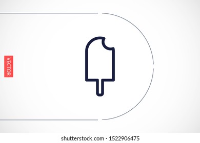 Ice cream vector icon. Ice cream for the use of icon. Ice cream for sale icon. Ice cream melting icons. 10 eps flat icon design.м