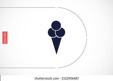 Ice Cream vector icon.Ice Cream for the use Ice icon Cream for sale icon. Ice Cream melting icon. flat design