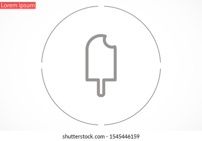 Ice cream vector icon. Ice cream for the use of icon. Ice cream for sale icon. Ice cream melting icons. 10 eps  flat icon design.