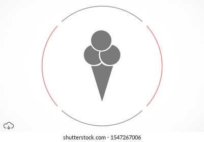 Ice Cream vector icon.Ice Cream for the use Ice icon Cream for sale icon. Ice Cream melting icon. flat design