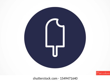 Ice cream vector icon. Ice cream for the use of icon. Ice cream for sale icon. Ice cream melting icons. 10 eps  flat icon design.