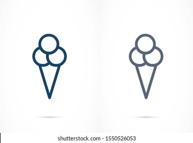 Ice Cream vector icon.Ice Cream for the use Ice icon Cream for sale icon. Ice Cream melting icon. flat design