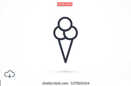 Ice Cream vector icon.Ice Cream  for the use Ice icon Cream  for sale icon. Ice Cream melting icon. flat  design