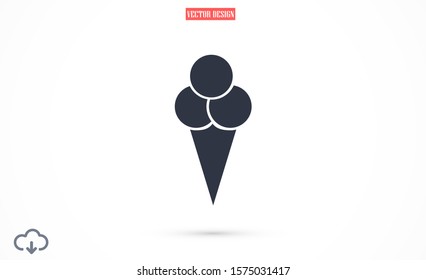 Ice Cream vector icon.Ice Cream  for the use Ice icon Cream  for sale icon. Ice Cream melting icon. flat  design