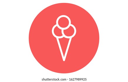 Ice Cream vector icon.Ice Cream for the use Ice icon Cream for sale icon. Ice Cream melting icon. flat design