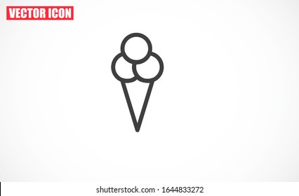 Ice Cream vector icon.Ice Cream for the use Ice icon Cream for sale icon. Ice Cream melting icon. flat design