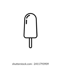 Icono vectorial de helado. Señal de ilustración de cono de Waffle. Solo símbolo de hielo. Logo del jugo congelado.