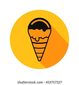 Ice cream vector. Icon for web and mobile application. Flat design style.