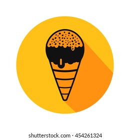 Ice cream vector. Icon for web and mobile application. Flat design style.
