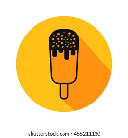 Ice cream vector. Icon for web and mobile application. Flat design style.